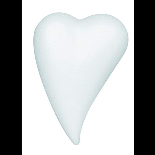 Styrofoam heart curved 12x3,6cm